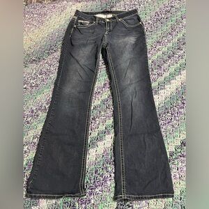 Indigo Dark Blue Flare Jeans